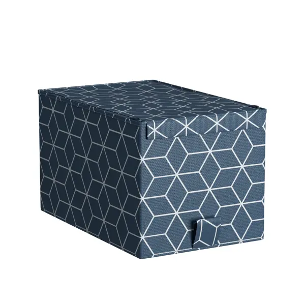 Короб для хранения Spaceo 16.5x18x28 см полиэстер цвет синий