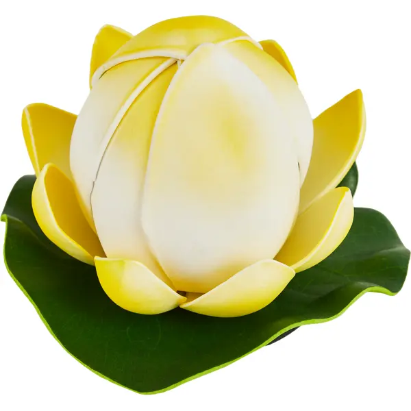 Цветок для водоема Ecotec Бутон лотоса пластик желтый ?13 см