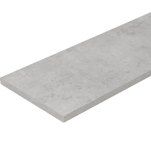 Деталь мебельная ЛДСП 600x300x16 мм кромка со всех сторон цвет бетон светло-серый
