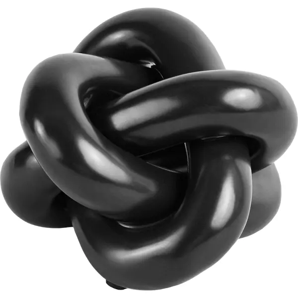 Декоративное изделие Узел бежево-черный керамика 9.5x9x8 см