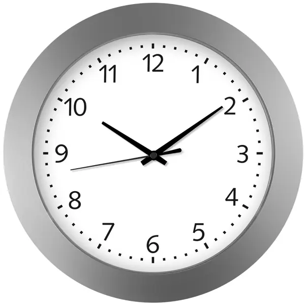Часы настенные Troykatime Эконом круглые пластик цвет серый бесшумные ? 30.5 см