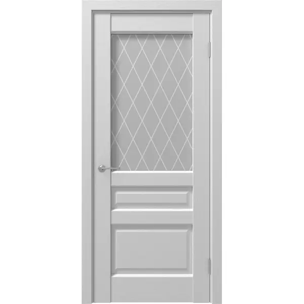Дверь межкомнатная остекленная с замком и петлями в комплекте Artens Магнолия 70x200 см ПВХ цвет белый
