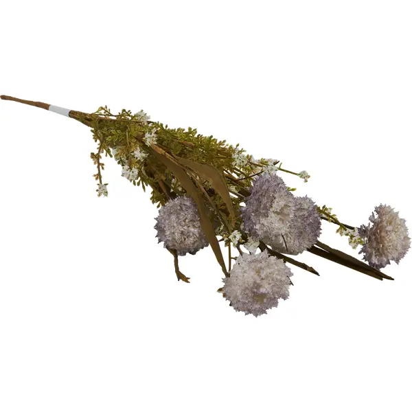 Искусственное растение Сухоцветы 55x10 см полиэстер цвет сиреневый