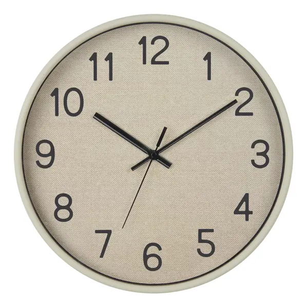 Часы настенные Troykatime Дизайнерские круглые пластик цвет бежевый бесшумные ?30 см