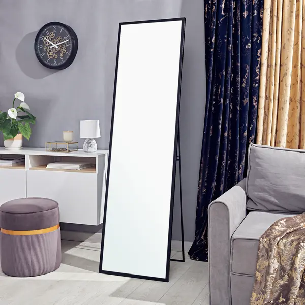 Зеркало декоративное Иджен прямоугольное 50x176 см цвет черный