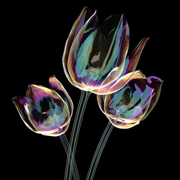 Картина на стекле Artabosko Стеклянный цветок 4 40x40 см
