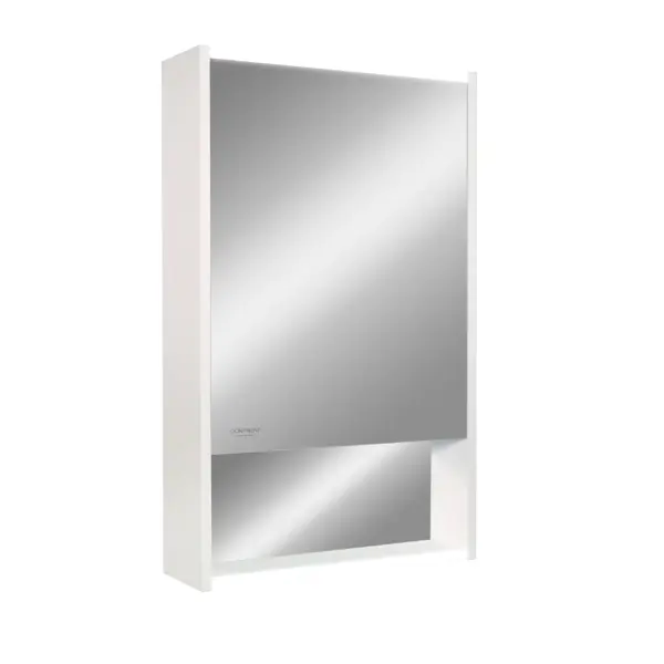 Шкаф зеркальный подвесной Line с LED-подсветкой 50x80 см цвет белый