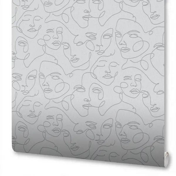 Обои флизелиновые Wallsecret Picasso серые 1.06 м 8754-27