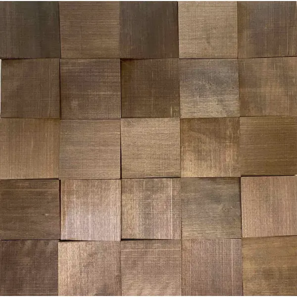 Деревянная мозаика термо-ольха коричневая 0.53 м? 88 шт.