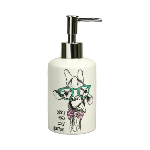Дозатор для жидкого мыла Аквалиния Happy Giraffe BCE0083AA-LD цвет белый 350 мл