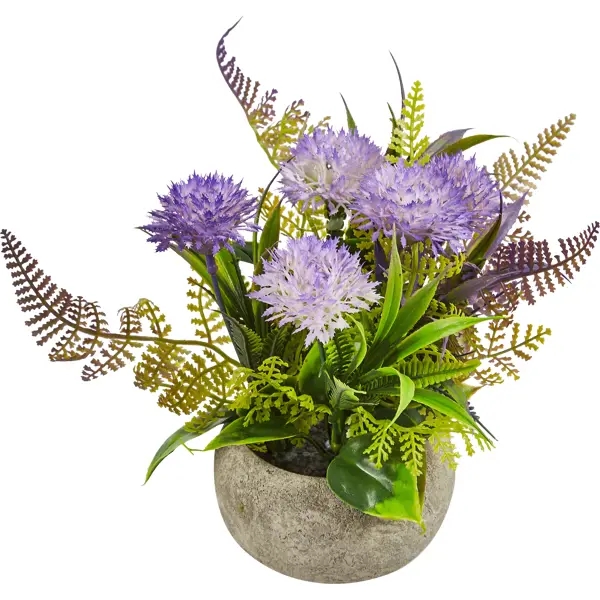 Искусственное растение Этюд 10x18 см полиэстер цвет разноцветный