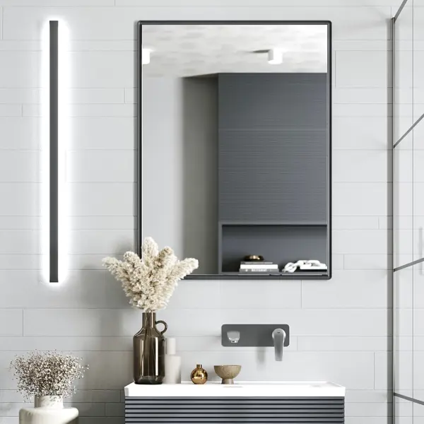 Зеркало для ванной Struktura 60x80 см цвет серый