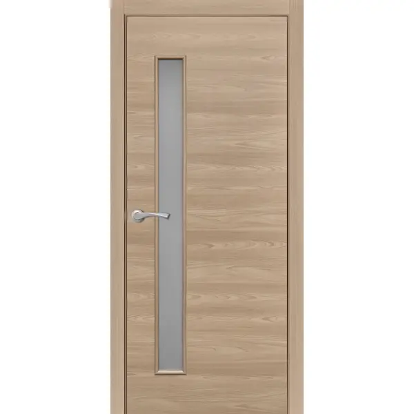 Дверь межкомнатная остекленная с замком в комплекте 60x200 см Hardflex цвет коричневый