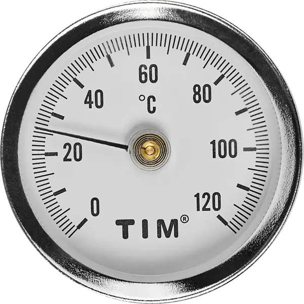 Термометр накладной 120 С 1/2" шток 20 мм