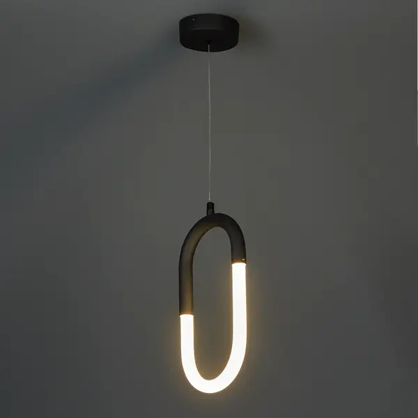Светильник подвесной светодиодный «Кроко» 4 м? нейтральный белый свет цвет черный