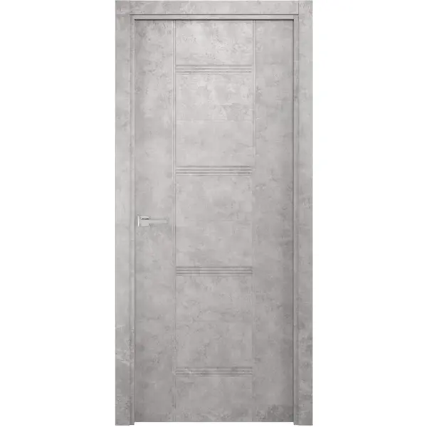 Дверь межкомнатная глухая без замка и петель в комплекте Виктория 60x200 финиш-бумага цвет бетон