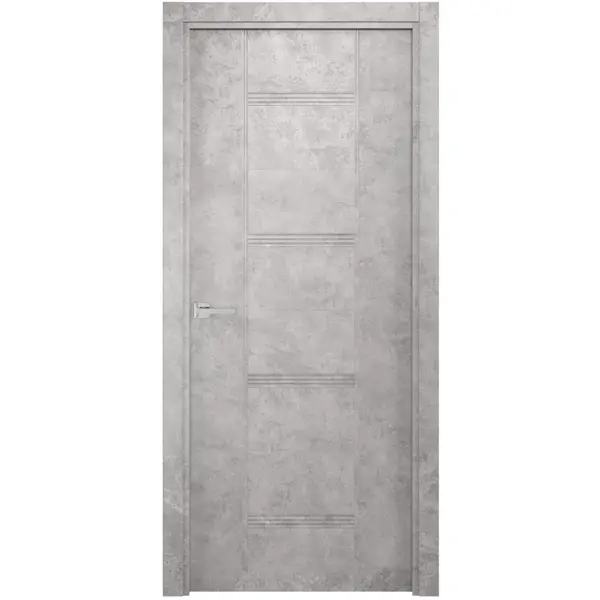 Дверь межкомнатная глухая без замка и петель в комплекте Виктория 80x200 финиш-бумага цвет бетон