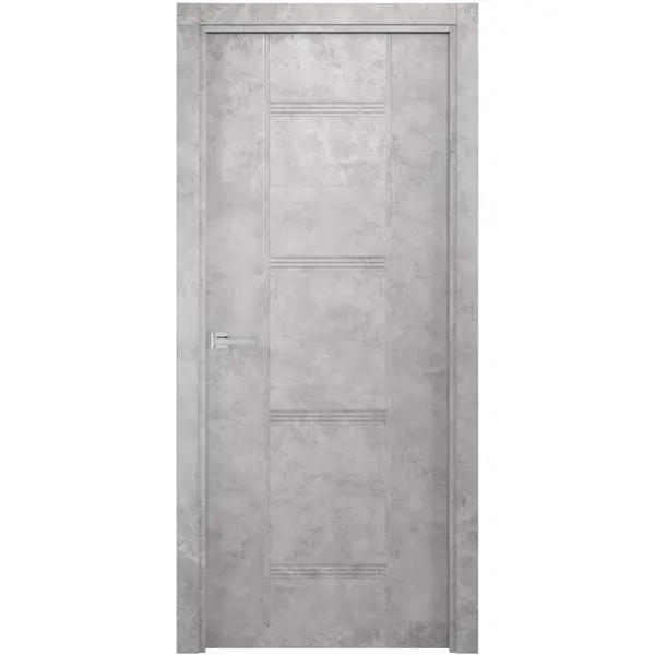 Дверь межкомнатная глухая без замка и петель в комплекте Виктория 90x200 финиш-бумага цвет бетон