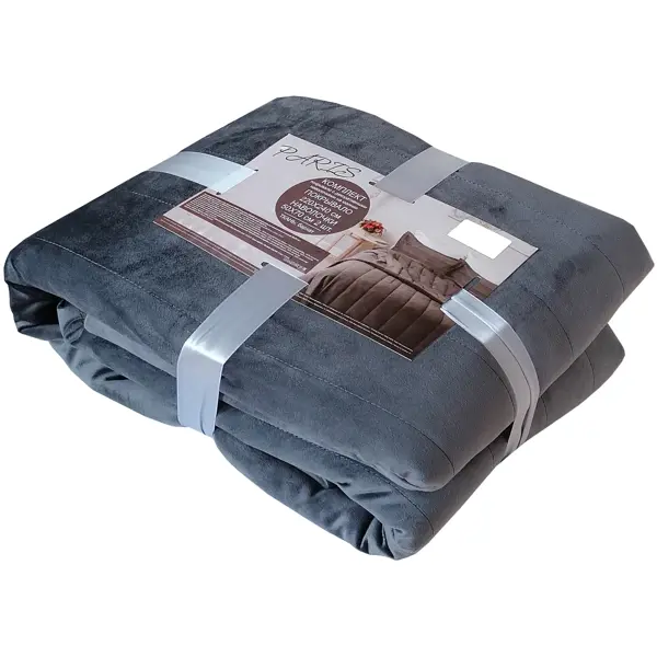 Комплект постельного белья Paris двуспальный полиэстер темно-серый