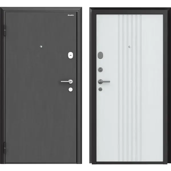 Дверь входная металлическая Премиум New 88x205 см левая белый