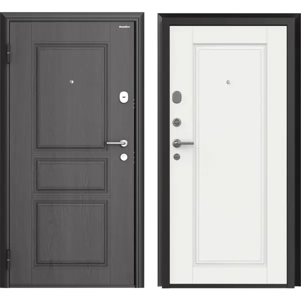 Дверь входная металлическая Премиум New 88x205 см левая белый