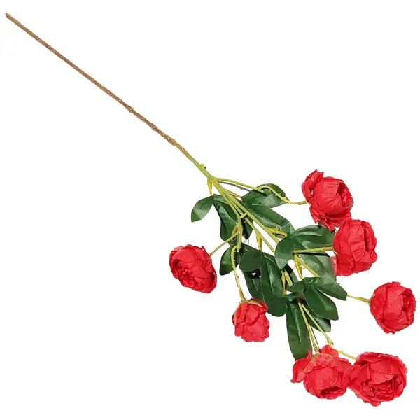 Искусственный цветок Шелковый пион 70 см цвет красный