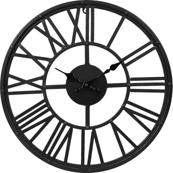 Часы настенные Dream River CY23-002 круглые металл цвет черный бесшумные ?40