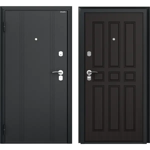 Дверь входная металлическая Оптим 98x205 см левая венге