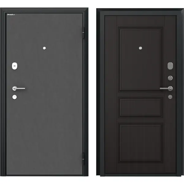 Дверь входная металлическая Премиум New 88x205 см правая венге классик