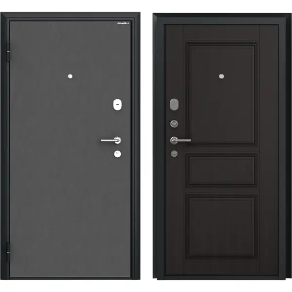 Дверь входная металлическая Премиум New 98x205 см левая венге классик