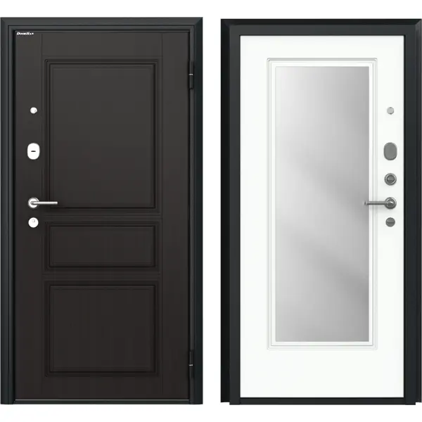 Дверь входная металлическая Премиум New 88x205 см правая белый
