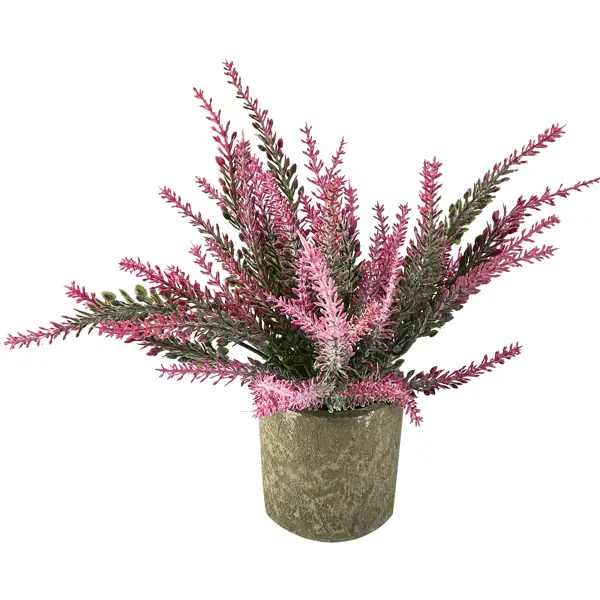 Искусственное растение Вереск розовый пластик 24 см