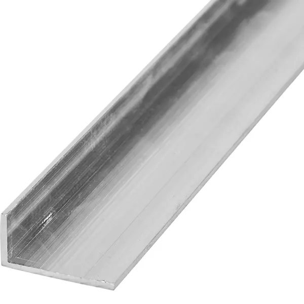 L-профиль с неравными сторонами 20x10x1.2x1000 мм, алюминий, цвет серый