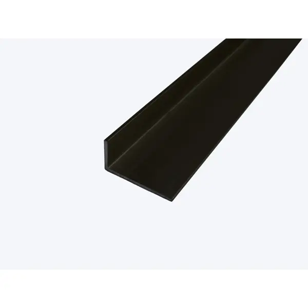 L-профиль с неравными сторонами 20x10x1.2x2700 мм, алюминий, цвет черный