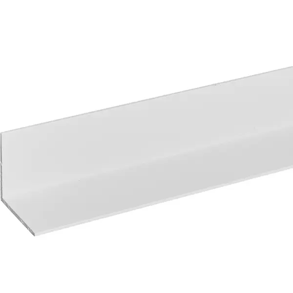L-профиль с равными сторонами 25x25x1.2x1000 мм, алюминий, цвет белый
