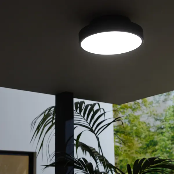 Светильник потолочный Inspire Mitsu E27 25 Вт IP44, цвет черный