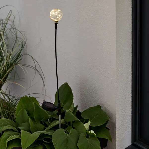Садовая подсветка Inspire Inox на солнечных батареях 72.5 см, эффект колебания, цвет черный