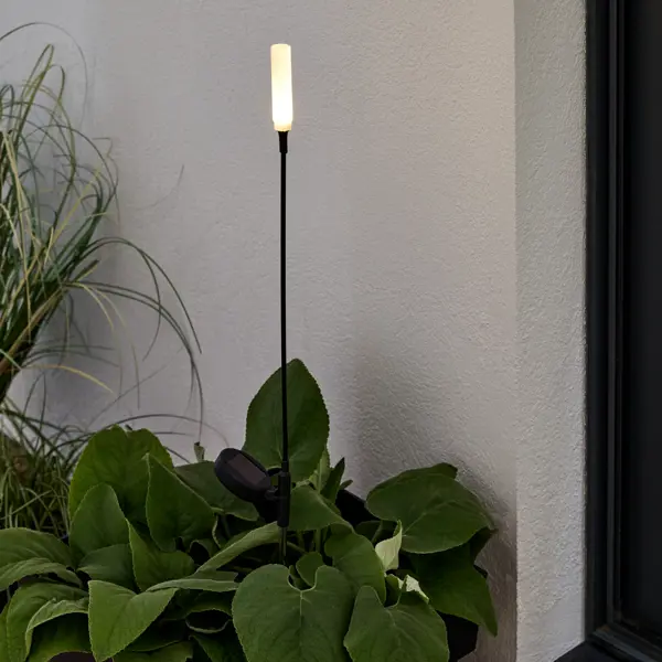 Садовая подсветка Inspire Inox на солнечных батареях 82 см, эффект колебания, цвет черный