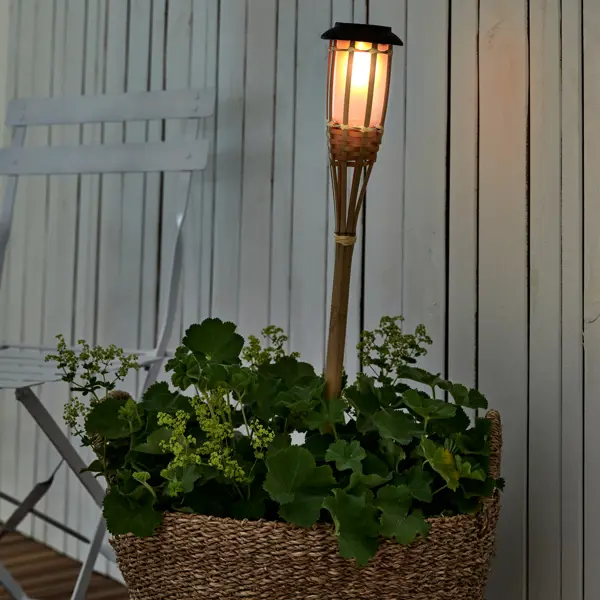 Садовая подсветка Inspire Bamboo на солнечных батареях, эффект пламени, цвет бамбук