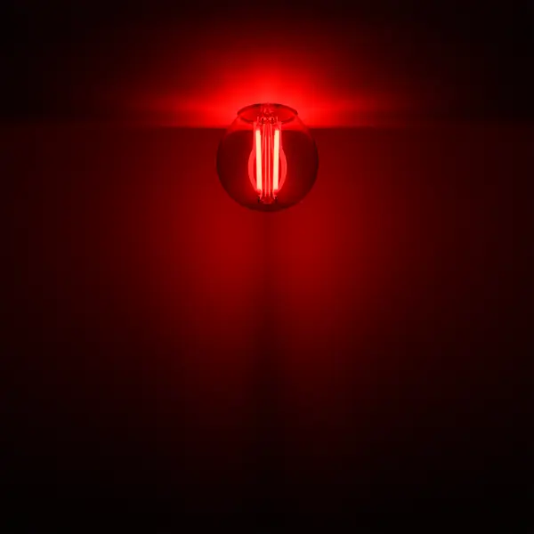 Лампа светодиодная Gauss E27 170-240 В 4 Вт шар тонированная 200 лм красный свет