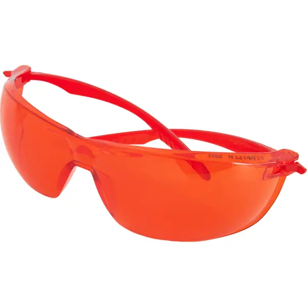 Очки защитные открытые Dexter красные с защитой от запотевания