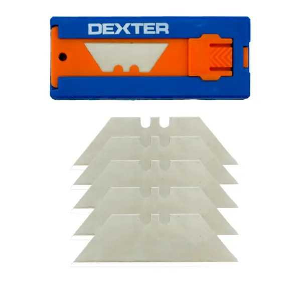 Лезвие трапециевидное Dexter 19 мм, 5 шт.