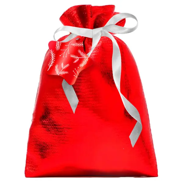 Мешочек с лентой подарочный «» 20x30 см цвет красный