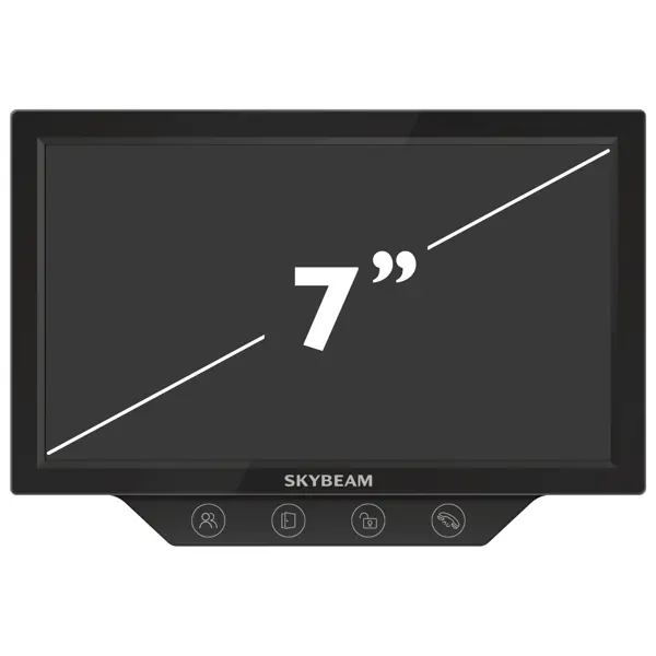 Видеодомофон Skybeam 7" с сенсорными кнопками цвет черный