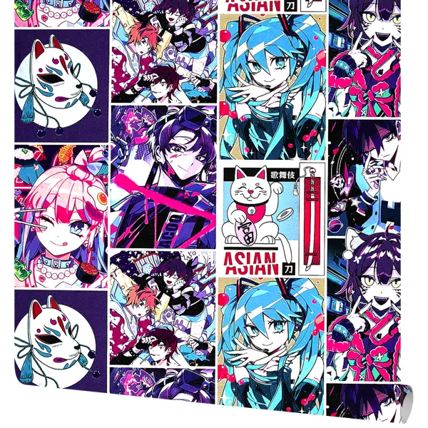 Обои флизелиновые Ateliero Anime фиолетовые AT88191-10
