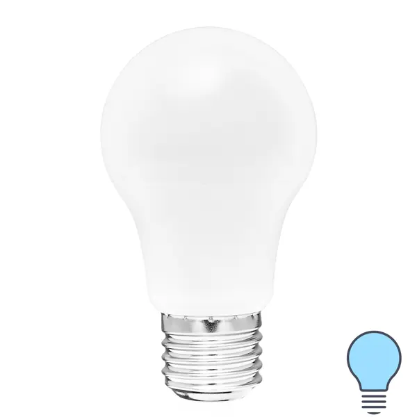 Лампа светодиодная Volpe E27 220-240 В 7 Вт груша матовая 600 лм, холодный белый свет