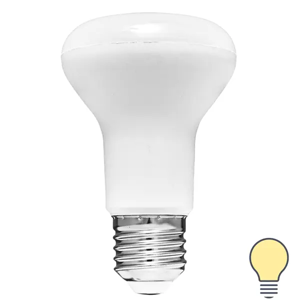 Лампа светодиодная Volpe E27 220-240 В 9 Вт гриб матовая 750 лм, теплый белый свет