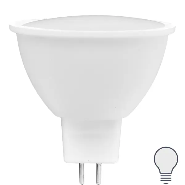 Лампа светодиодная Volpe JCDR GU5.3 220-240 В 5 Вт Эдисон матовая 500 лм нейтральный белый свет