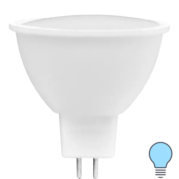 Лампа светодиодная Volpe JCDR GU5.3 220-240 В 7 Вт Эдисон матовая 700 лм холодный белый свет