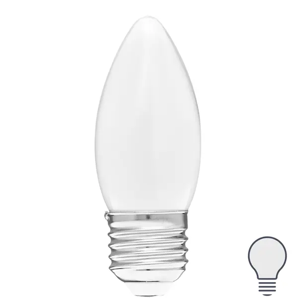 Лампа светодиодная Volpe LEDF E27 220-240 В 6 Вт свеча матовая 600 лм нейтральный белый свет